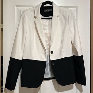 Lined Suit Dress Jacket black & white
